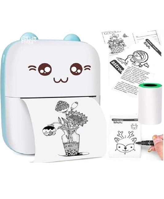 Wireless Mini Pocket Printer for Labels, Stickers, Photos, Bookmarks, Cards, White