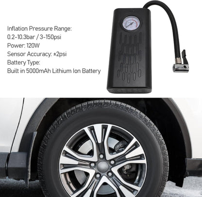 Portable Air Compressor Tire Inflator – 150 PSI, Torch & Power Bank